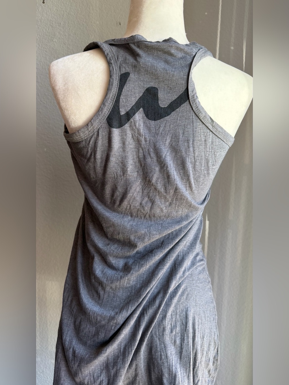 Sure Vintage Buddha Graphic Tank Top Gray Boho Festival 100% Cotton S - Picture 4 of 7